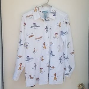chatterprintz small dog buttondown